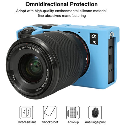 For Sony ILCE-7CM2 / A7C II / A7CR Glossy Soft Silicone Protective Case(Blue) by buy2fix