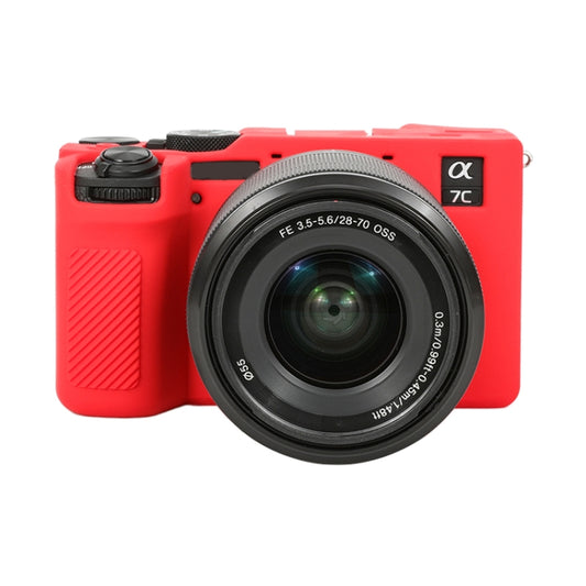 For Sony ILCE-7CM2 / A7C II / A7CR Glossy Soft Silicone Protective Case(Red) by buy2fix