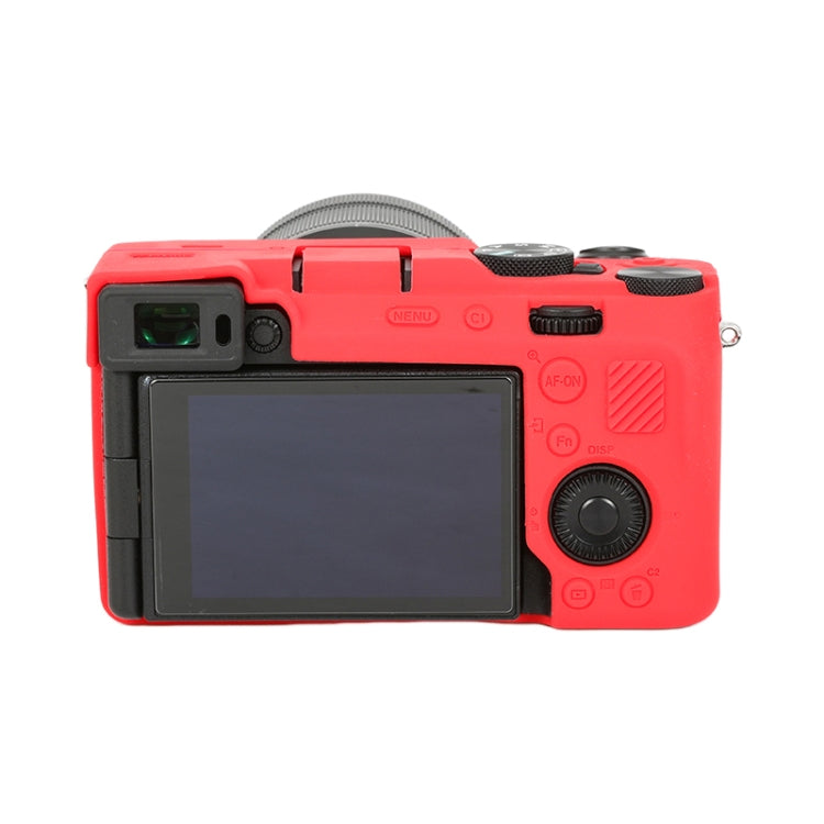 For Sony ILCE-7CM2 / A7C II / A7CR Glossy Soft Silicone Protective Case(Red) by buy2fix