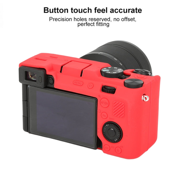 For Sony ILCE-7CM2 / A7C II / A7CR Glossy Soft Silicone Protective Case(Red) by buy2fix