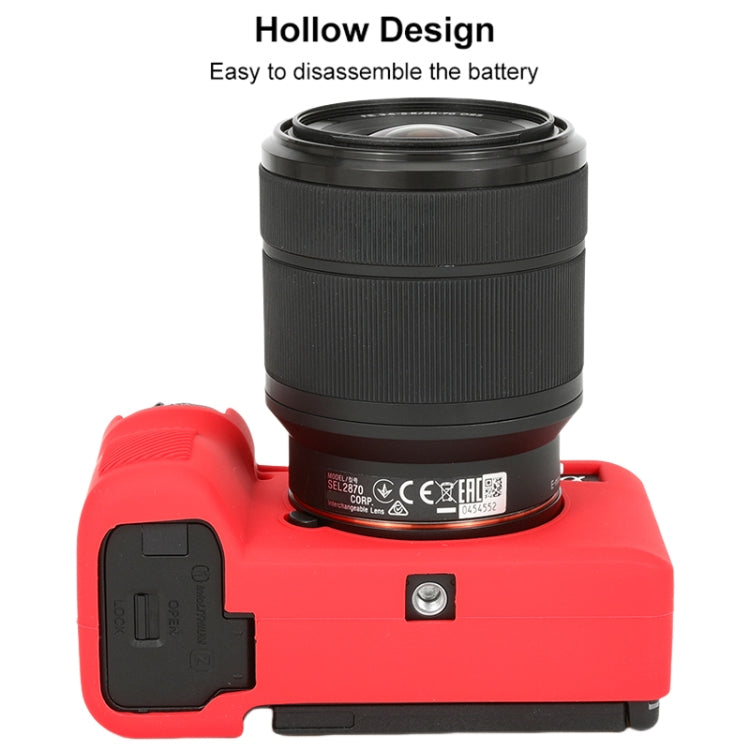 For Sony ILCE-7CM2 / A7C II / A7CR Glossy Soft Silicone Protective Case(Red) by buy2fix