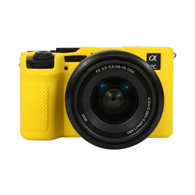 For Sony ILCE-7CM2 / A7C II / A7CR Glossy Soft Silicone Protective Case(Yellow) by buy2fix