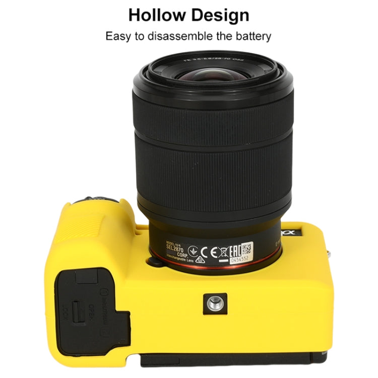 For Sony ILCE-7CM2 / A7C II / A7CR Glossy Soft Silicone Protective Case(Yellow) by buy2fix