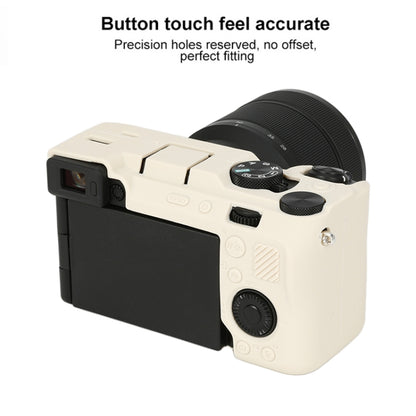 For Sony ILCE-7CM2 / A7C II / A7CR Glossy Soft Silicone Protective Case(White) by buy2fix