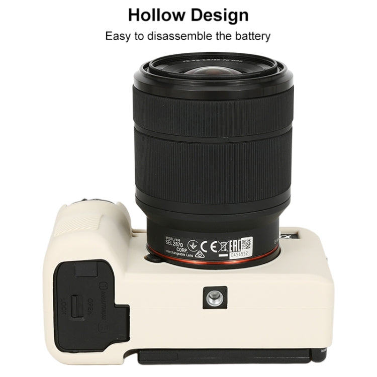 For Sony ILCE-7CM2 / A7C II / A7CR Glossy Soft Silicone Protective Case(White) by buy2fix