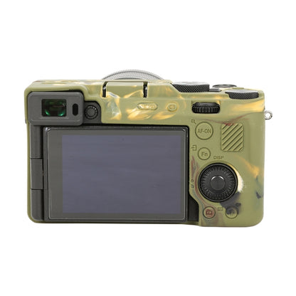 For Sony ILCE-7CM2 / A7C II / A7CR Glossy Soft Silicone Protective Case(Camouflage) by buy2fix