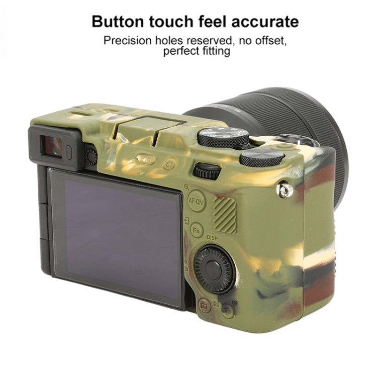 For Sony ILCE-7CM2 / A7C II / A7CR Glossy Soft Silicone Protective Case(Camouflage) by buy2fix