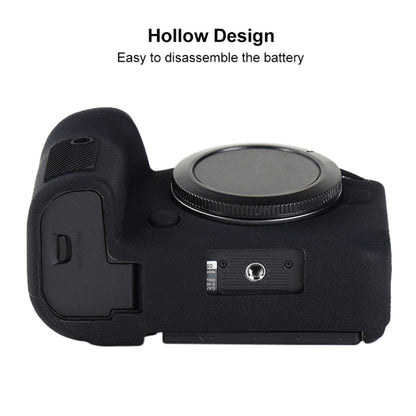 For Canon EOS R6 Mark II Litchi Texture Soft Silicone Protective Case(Black) by buy2fix