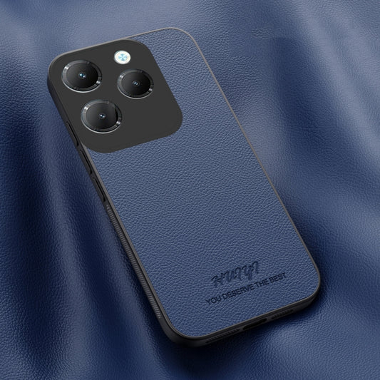 For Infinix Hot 40 HUIYI Leather Magnetic Phone Case(Blue) - Infinix Cases by buy2fix | Online Shopping UK | buy2fix