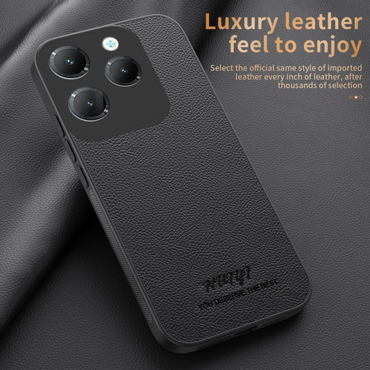 For Infinix Hot 40 HUIYI Leather Magnetic Phone Case(Blue) - Infinix Cases by buy2fix | Online Shopping UK | buy2fix