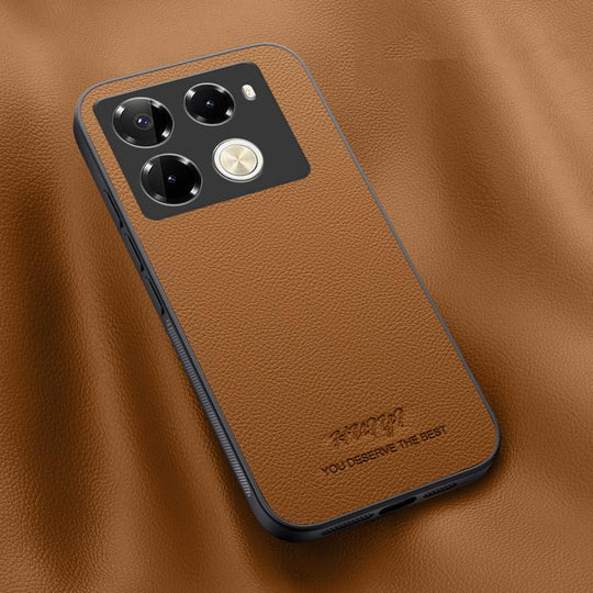 For Infinix Note 40 Pro 5G HUIYI Leather Magnetic Phone Case(Brown)
