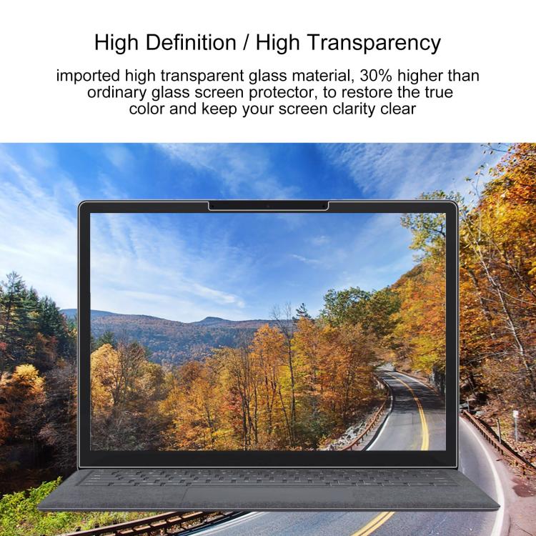 For Microsoft Surface Laptop 13 inch 9H 0.3mm Explosion-proof Tempered Glass Film - Screen Protection Film by buy2fix | Online Shopping UK | buy2fix