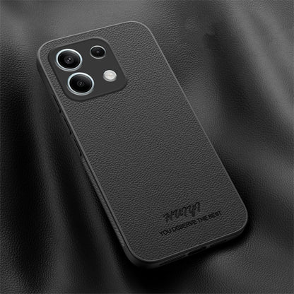 For Redmi Note 13 4G HUIYI Leather Magnetic Phone Case(Black) - Xiaomi Cases by buy2fix | Online Shopping UK | buy2fix