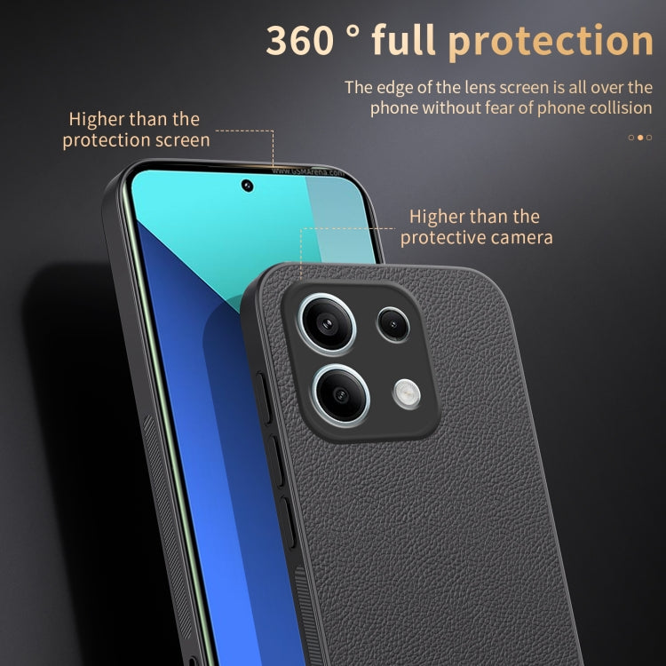 For Redmi Note 13 4G HUIYI Leather Magnetic Phone Case(Black) - Xiaomi Cases by buy2fix | Online Shopping UK | buy2fix