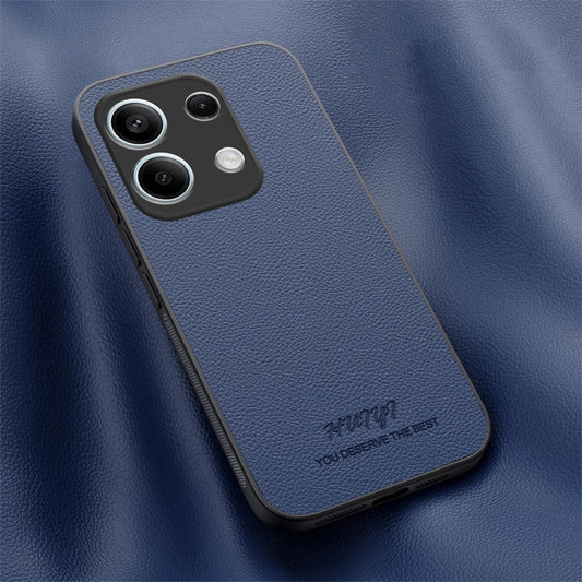 For Redmi Note 13 Pro 4G HUIYI Leather Magnetic Phone Case(Blue) - Xiaomi Cases by buy2fix | Online Shopping UK | buy2fix