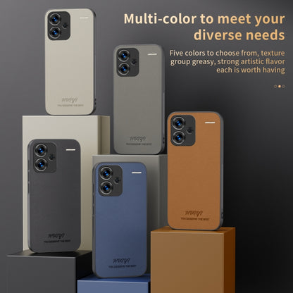 For Redmi Note 13 Pro+ HUIYI Leather Magnetic Phone Case(Blue) - Xiaomi Cases by buy2fix | Online Shopping UK | buy2fix