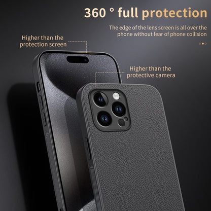 For iPhone 15 Pro Max HUIYI Leather Magnetic Phone Case(Blue) - iPhone 15 Pro Max Cases by buy2fix | Online Shopping UK | buy2fix