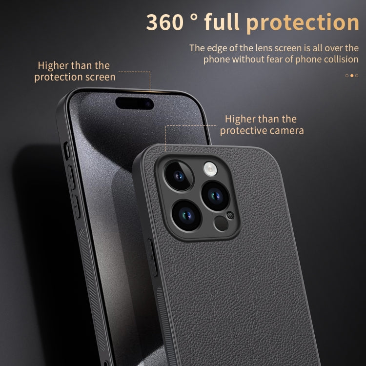 For iPhone 15 Pro HUIYI Leather Magnetic Phone Case(Brown) - iPhone 15 Pro Cases by buy2fix | Online Shopping UK | buy2fix