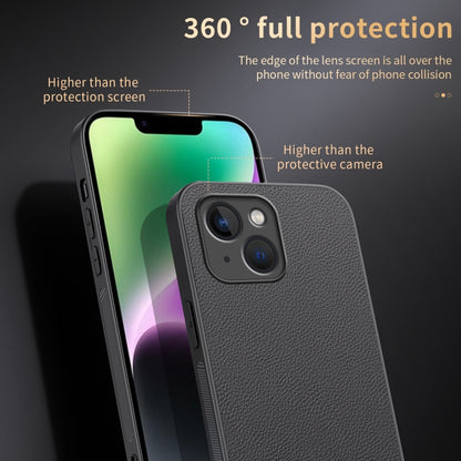 For iPhone 15 Plus HUIYI Leather Magnetic Phone Case(White) - iPhone 15 Plus Cases by buy2fix | Online Shopping UK | buy2fix