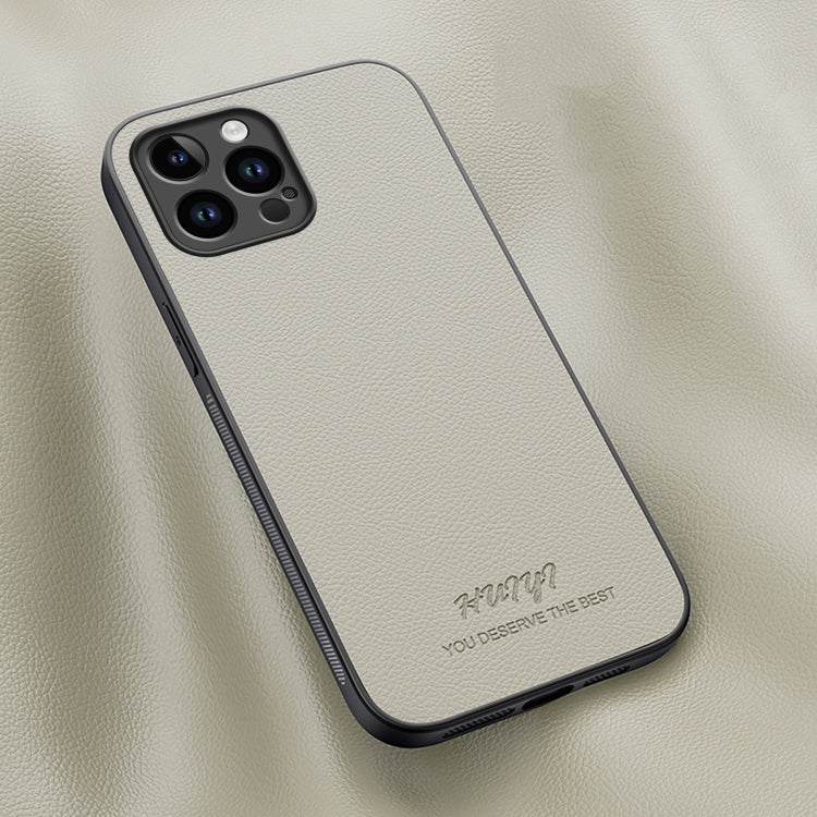 For iPhone 13 Pro Max HUIYI Leather Magnetic Phone Case(White) by buy2fix