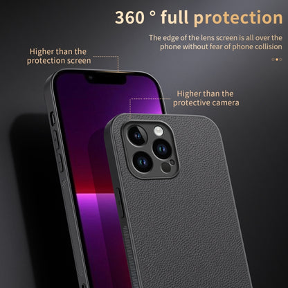 For iPhone 13 Pro Max HUIYI Leather Magnetic Phone Case(White) by buy2fix