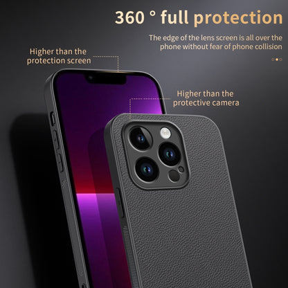 For iPhone 13 Pro HUIYI Leather Magnetic Phone Case(Blue) - iPhone 13 Pro Cases by buy2fix | Online Shopping UK | buy2fix