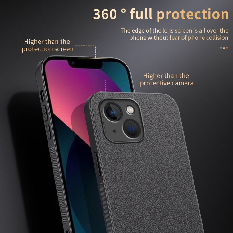 For iPhone 13 HUIYI Leather Magnetic Phone Case(Blue) by buy2fix