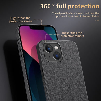 For iPhone 13 HUIYI Leather Magnetic Phone Case(Blue) by buy2fix