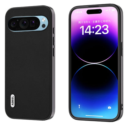 For Google Pixel 9 ABEEL Arashi Texture PU Phone Case(Black) by buy2fix