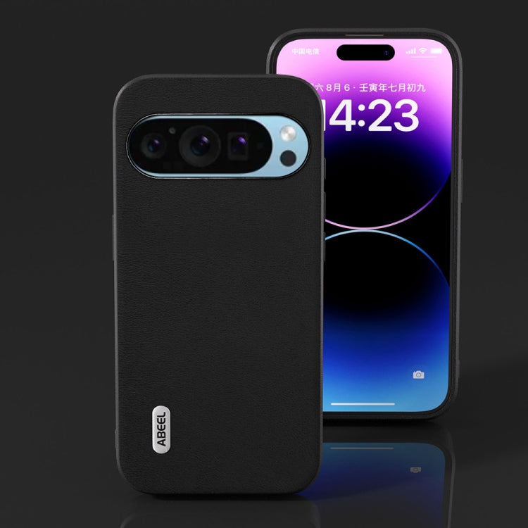 For Google Pixel 9 ABEEL Arashi Texture PU Phone Case(Black) by buy2fix