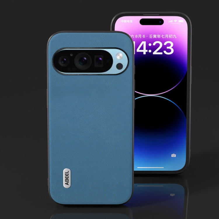 For Google Pixel 9 ABEEL Arashi Texture PU Phone Case(Sky Blue) by buy2fix