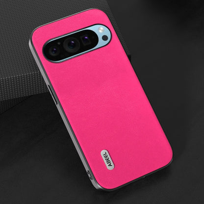 For Google Pixel 9 ABEEL Arashi Texture PU Phone Case(Rose Red) by buy2fix