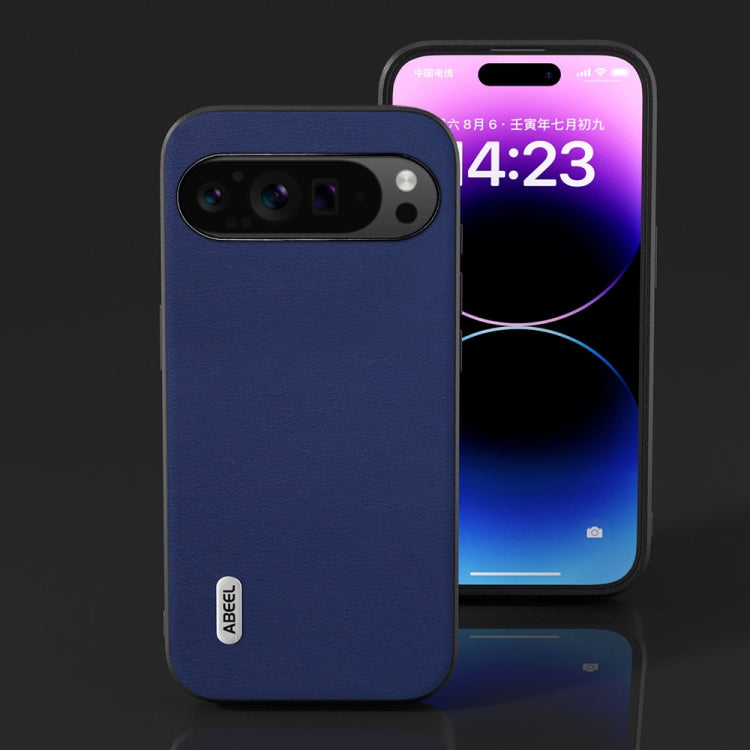 For Google Pixel 9 Pro ABEEL Arashi Texture PU Phone Case(Deep Sea) by buy2fix