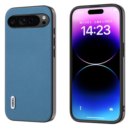 For Google Pixel 9 Pro ABEEL Arashi Texture PU Phone Case(Sky Blue) by buy2fix