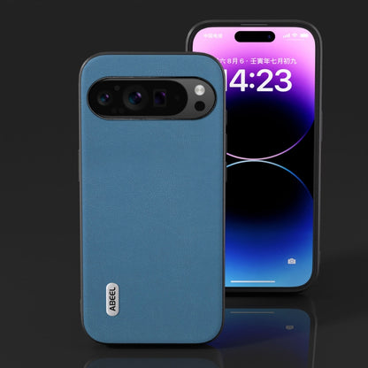 For Google Pixel 9 Pro ABEEL Arashi Texture PU Phone Case(Sky Blue) by buy2fix