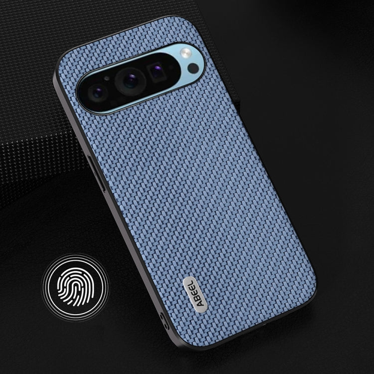 For Google Pixel 9 ABEEL Carbon Fiber Texture Protective Phone Case(Light Blue) by buy2fix
