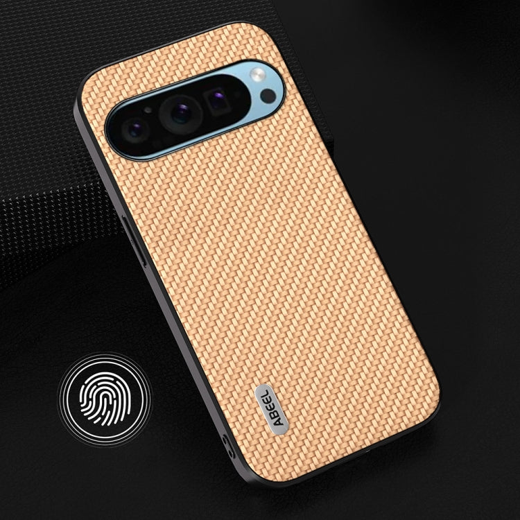 For Google Pixel 9 ABEEL Carbon Fiber Texture Protective Phone Case(Gold) by buy2fix