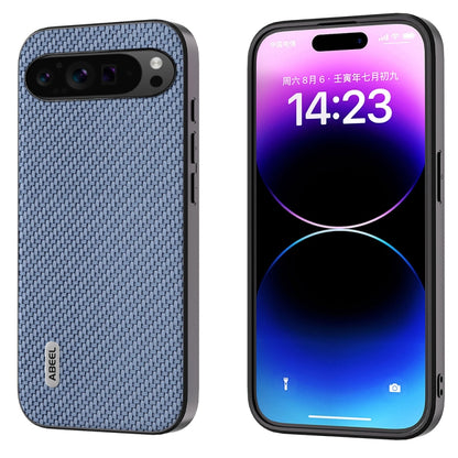 For Google Pixel 9 Pro ABEEL Carbon Fiber Texture Protective Phone Case(Light Blue) by buy2fix