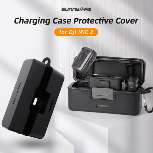 For DJI Mic 2 Sunnylife BHT772 Charging Case Wireless Mic Soft Scratch-proof Protective Cover(Black) by Sunnylife