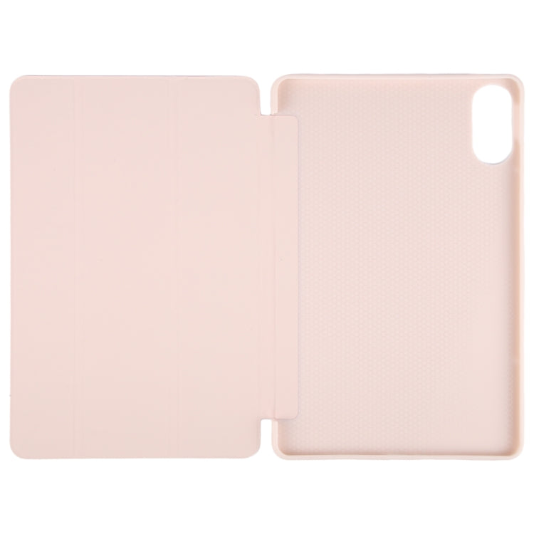 For Huawei MatePad SE 11 2024 Tri-fold Silicone Leather Tablet Case(Pink) - Huawei by buy2fix | Online Shopping UK | buy2fix