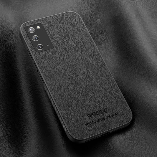 For Samsung Galaxy Note20 HUIYI Leather Magnetic Phone Case(Black) by buy2fix