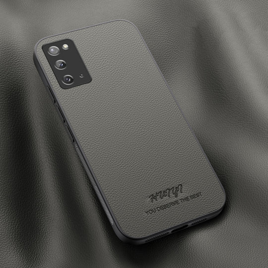 For Samsung Galaxy Note20 HUIYI Leather Magnetic Phone Case(Grey)