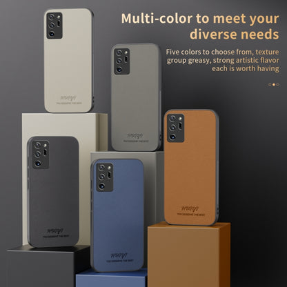 For Samsung Galaxy Note20 Ultra HUIYI Leather Magnetic Phone Case(Blue) by buy2fix