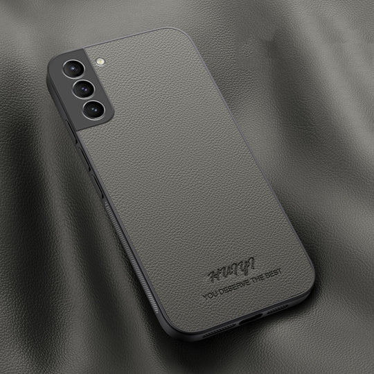 For Samsung Galaxy S21+ 5G HUIYI Leather Magnetic Phone Case(Grey)