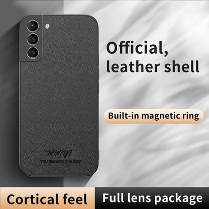 For Samsung Galaxy S22+ 5G HUIYI Leather Magnetic Phone Case(Black) - Galaxy S22+ 5G Cases by buy2fix | Online Shopping UK | buy2fix