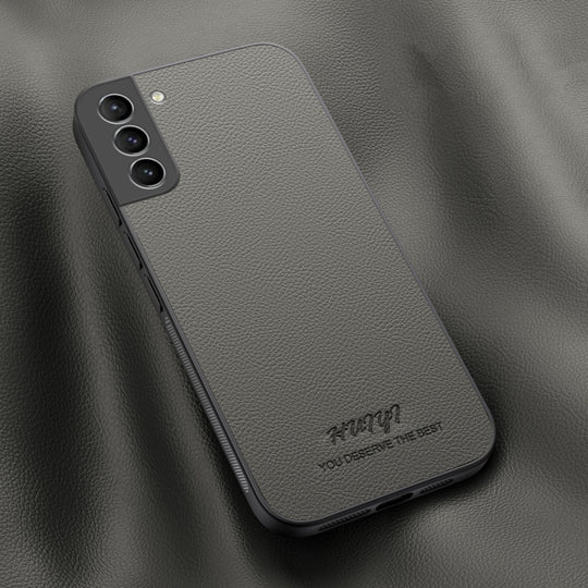 For Samsung Galaxy S22+ 5G HUIYI Leather Magnetic Phone Case(Grey)