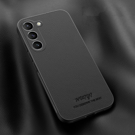 For Samsung Galaxy S23 5G HUIYI Leather Magnetic Phone Case(Black) - Galaxy S23 5G Cases by buy2fix | Online Shopping UK | buy2fix
