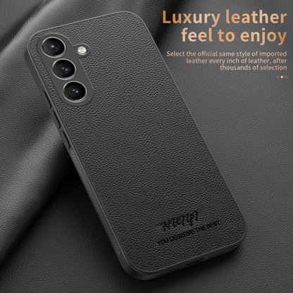 For Samsung Galaxy S24+ 5G HUIYI Leather Magnetic Phone Case(Blue) - Galaxy S24+ 5G Cases by buy2fix | Online Shopping UK | buy2fix