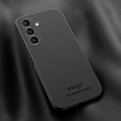 For Samsung Galaxy S24+ 5G HUIYI Leather Magnetic Phone Case(Black) - Galaxy S24+ 5G Cases by buy2fix | Online Shopping UK | buy2fix