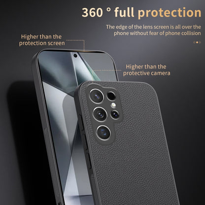 For Samsung Galaxy S24 Ultra 5G HUIYI Leather Magnetic Phone Case(Black) - Galaxy S24 Ultra 5G Cases by buy2fix | Online Shopping UK | buy2fix